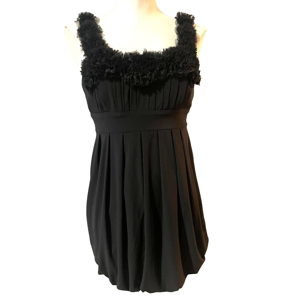 Roulette Women’s Y2K Black Babydoll Dress size S Fairy Whimsigoth Bubble Hem